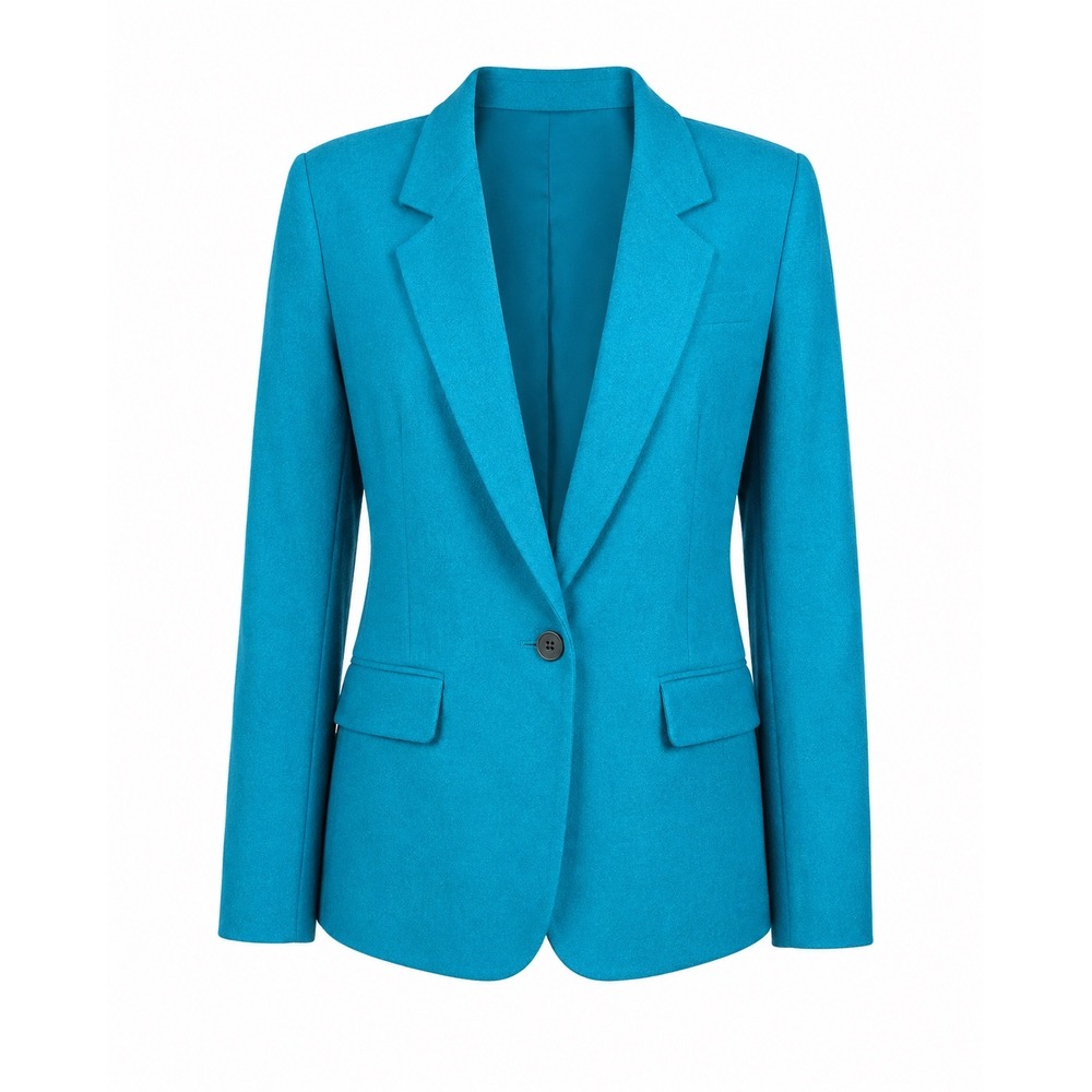 Pendleton Vintage 80s Teal 100% Virgin Wool Blazer Jacket 8 academia preppy